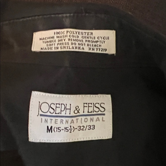 ( 0400) Men Joseph & Feiss International Black Shirt W/Green Tie Steve & Barry’s - Picture 5 of 7